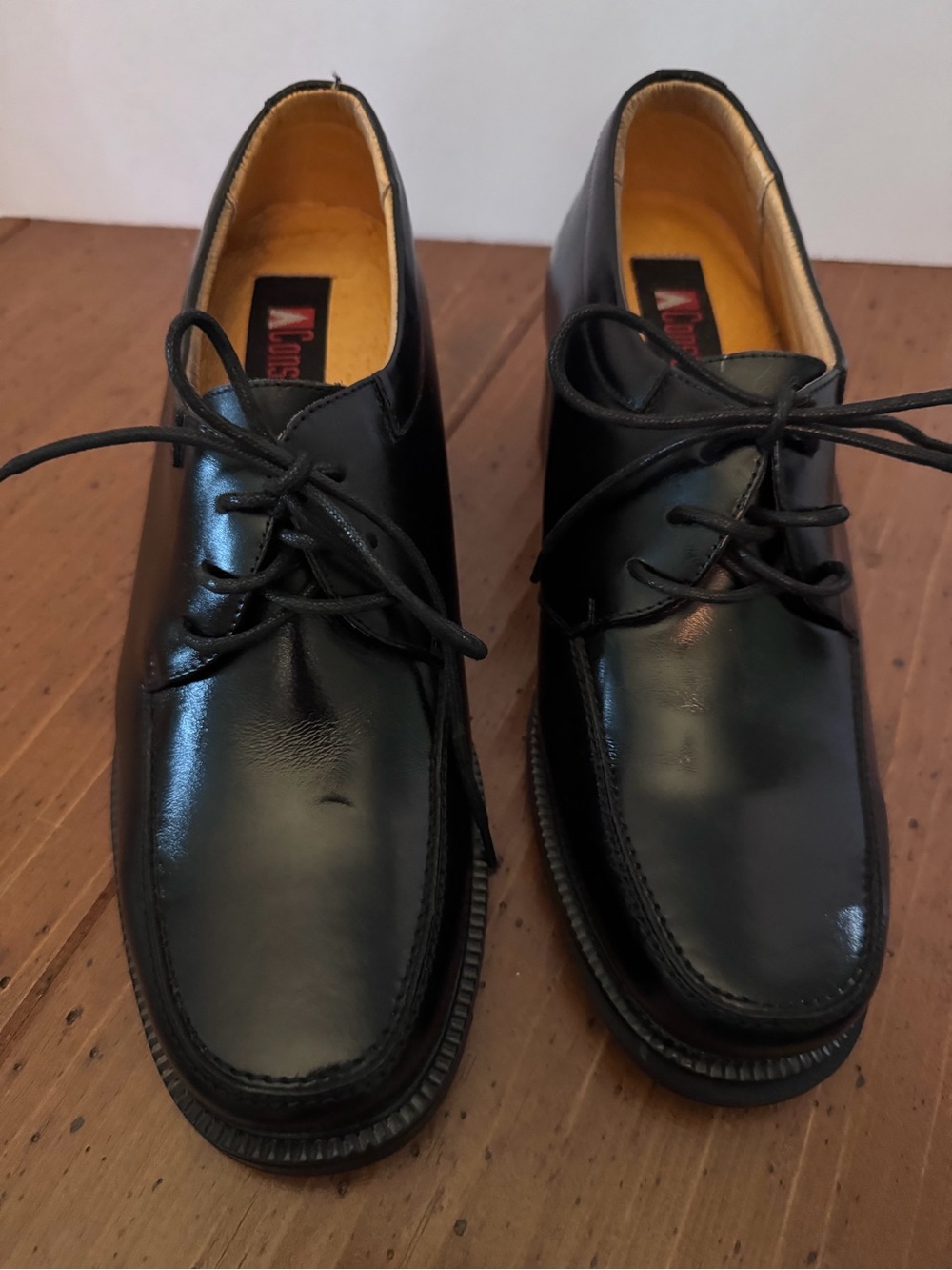 CONSTEP Leather Elevator Lace Up Oxford Lift Shoes - Men's Size 40 - Black